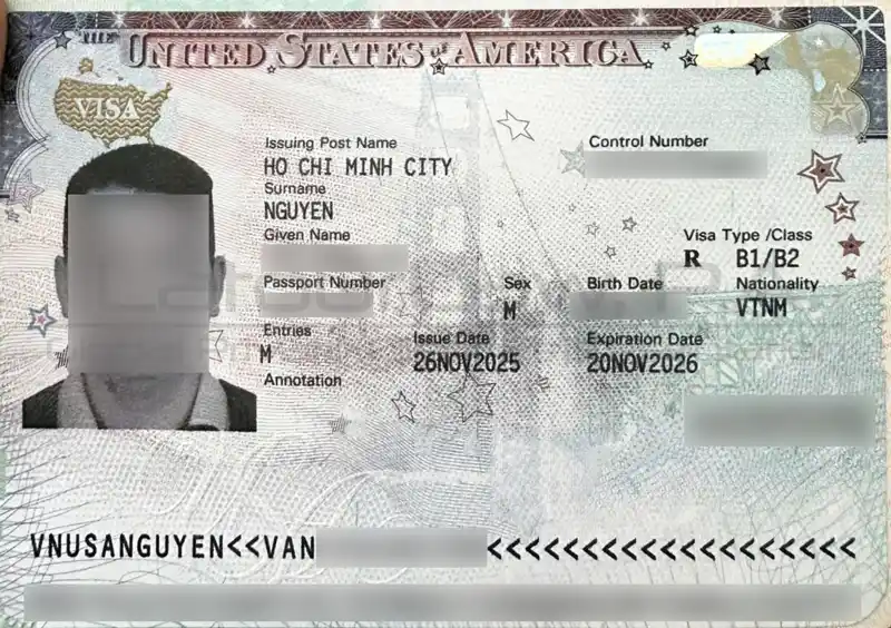 VISA DU LỊCH MỸ B1/B2