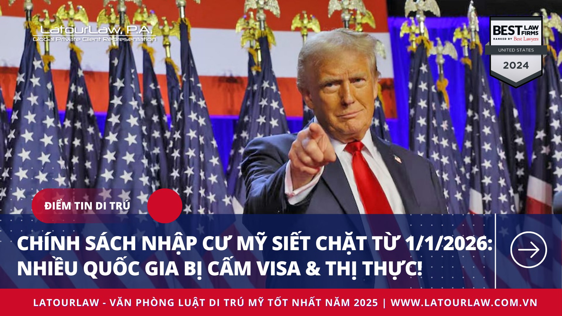 Chính sách nhập cư Mỹ siết chặt từ 1/1/2026: Nhiều quốc gia bị cấm visa & thị thực!