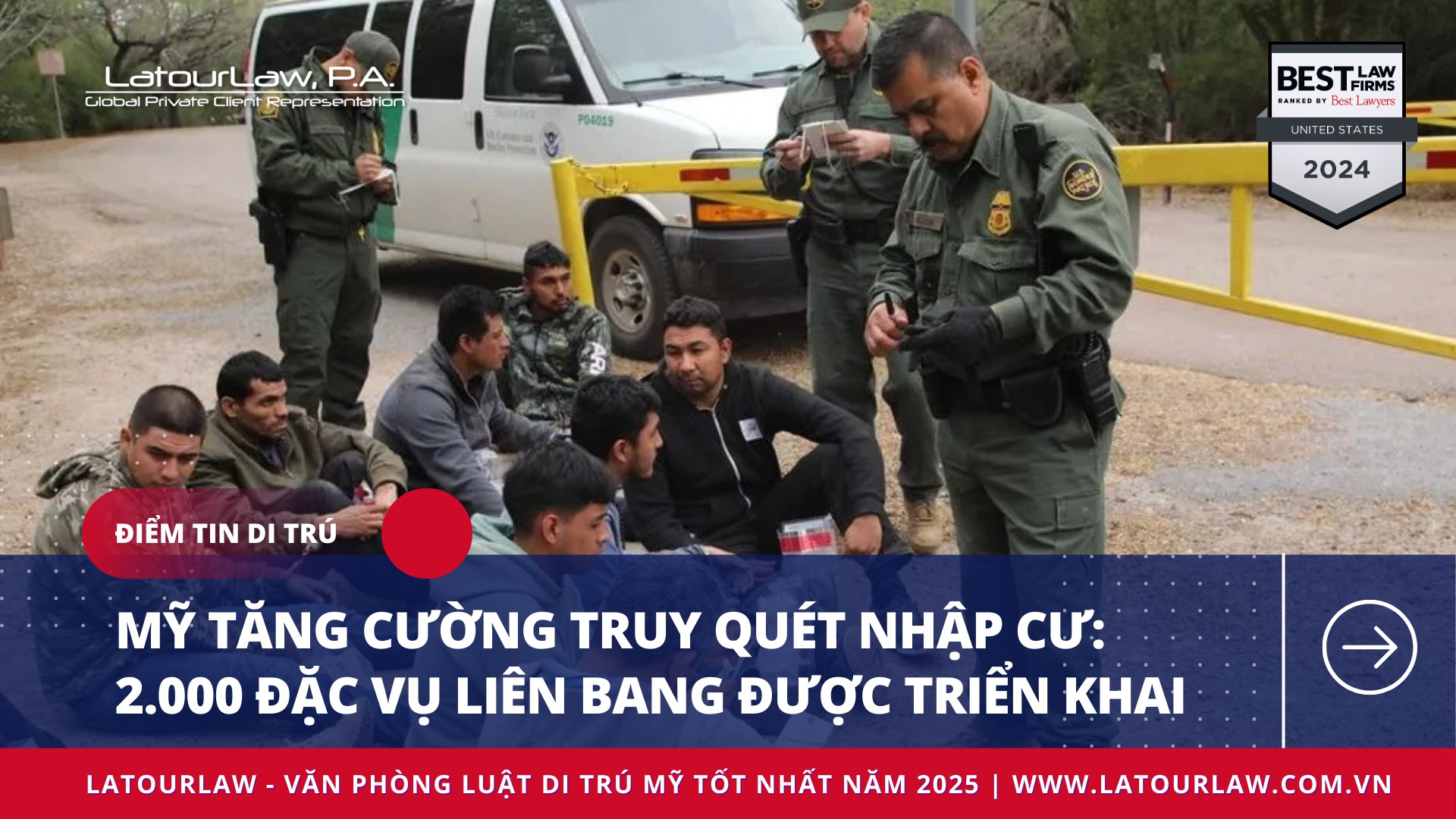 Mỹ tăng cường truy quét nhập cư: 2.000 đặc vụ liên bang được triển khai