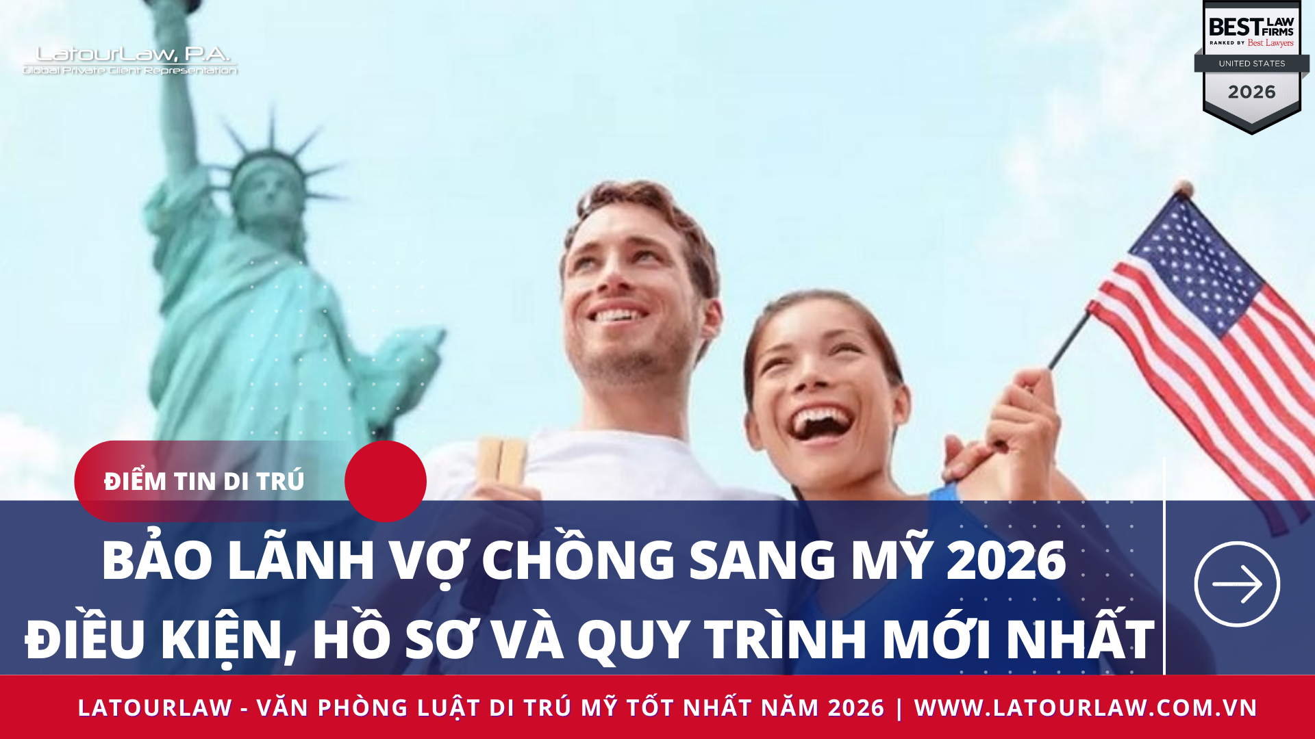 Bảo lãnh vợ chồng sang Mỹ 2026: điều kiện, hồ sơ và quy trình mới nhất