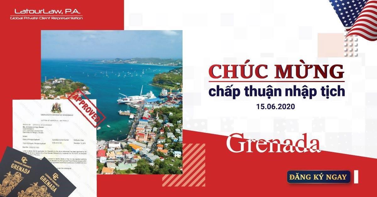 CHÚC MỪNG CHẤP THUẬN NHẬP QUỐC TỊCH GRENADA – T.6/2020