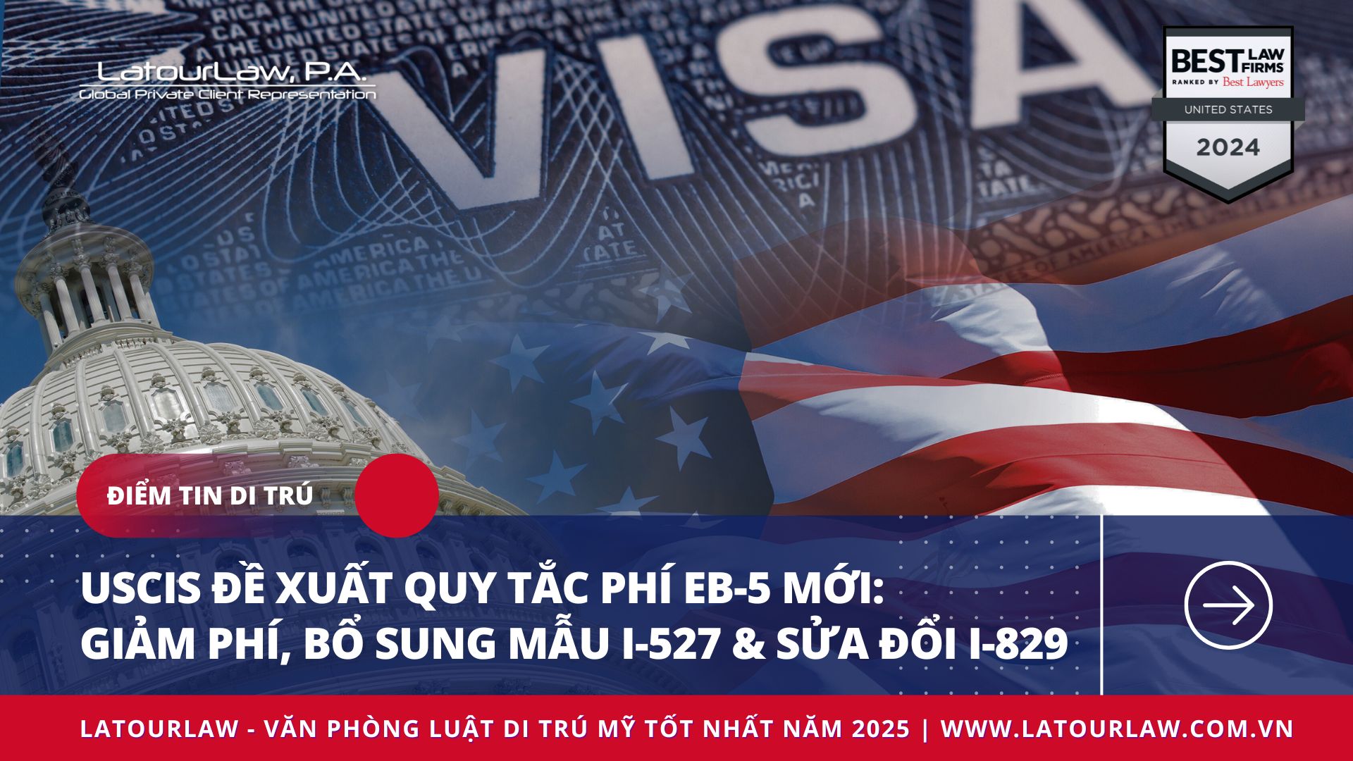 USCIS đề xuất quy tắc phí EB-5 mới: giảm phí, bổ sung mẫu I-527 & sửa đổi I-829